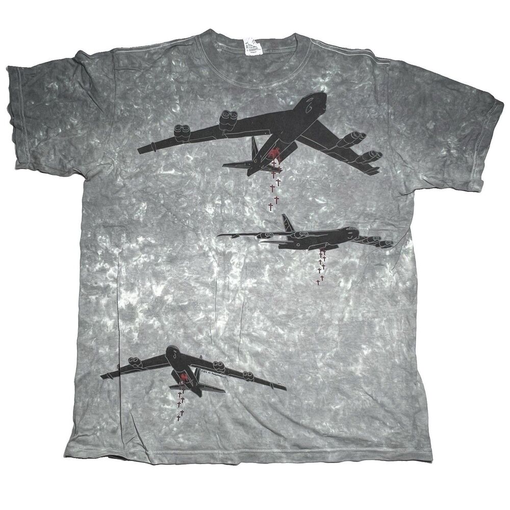 Roger Waters The Wall Live 2010 Graphic T-shirt Men L Large Gray Tie Dye Music